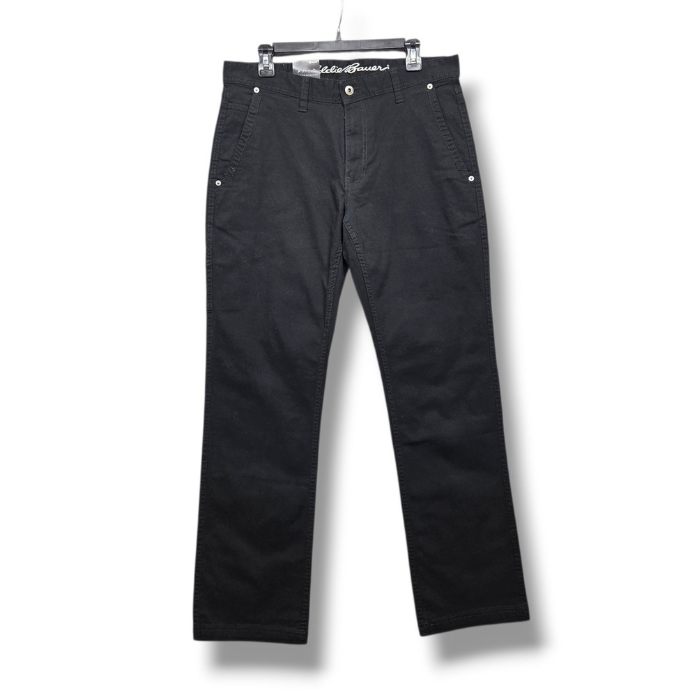 Eddie Bauer Canvas Utility Pant Mens 32 x 32 Black Classic Fit Specially Dyed